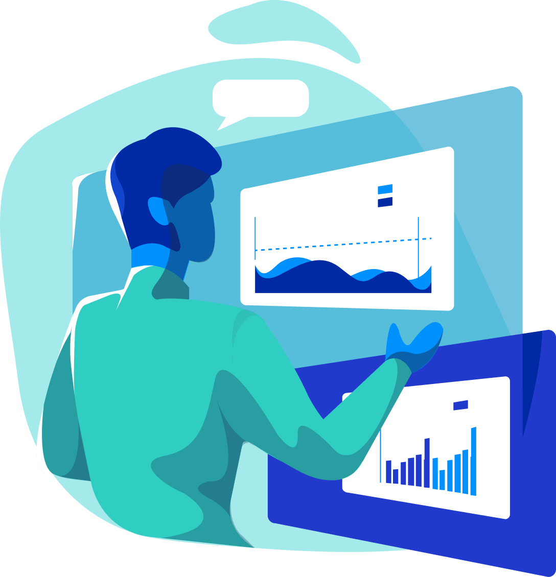 Data Dashboard Review Illustration lead generation marketing Maryland